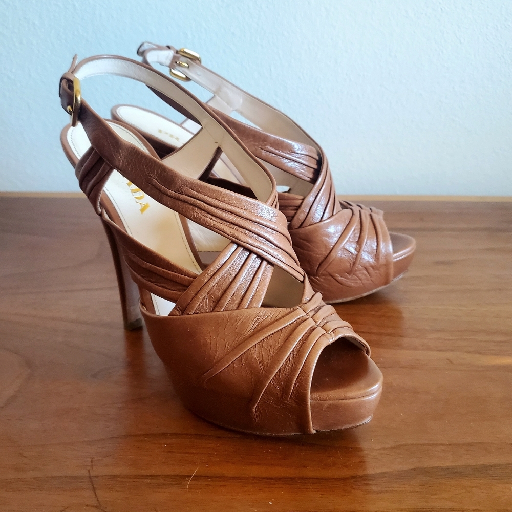 Authentic EUC Prada high heels with Original box
